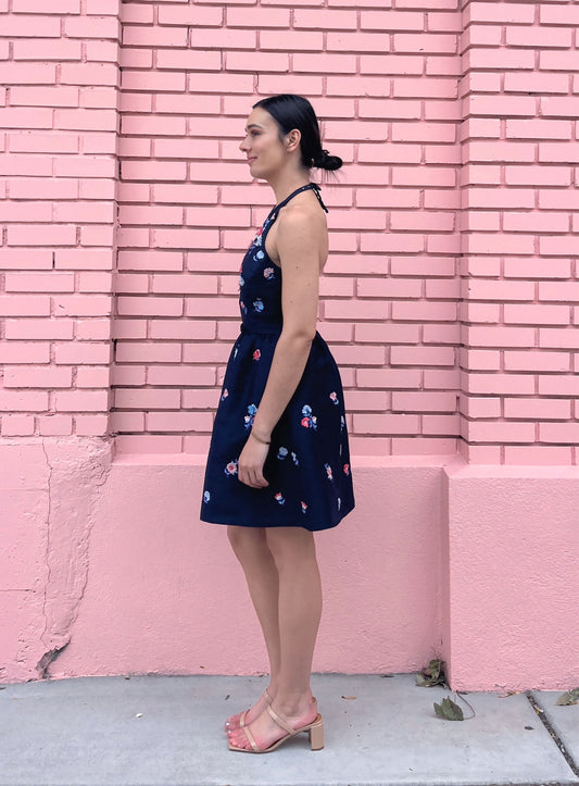 Kate Spade Blue Floral Fit and Flare Dress