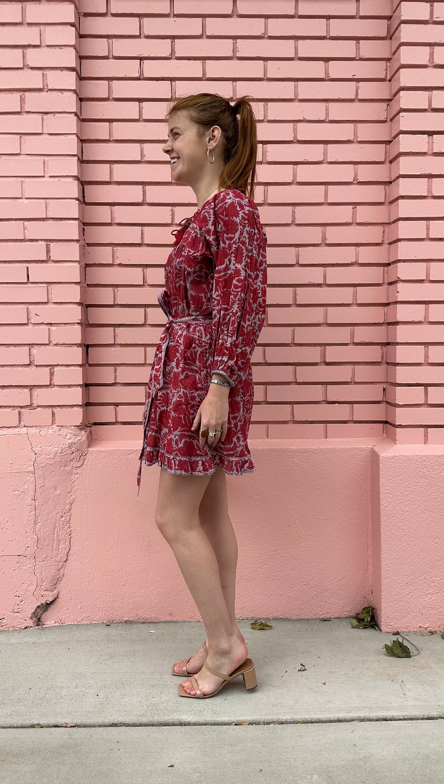 Cleobella Red and Purple Floral Dress