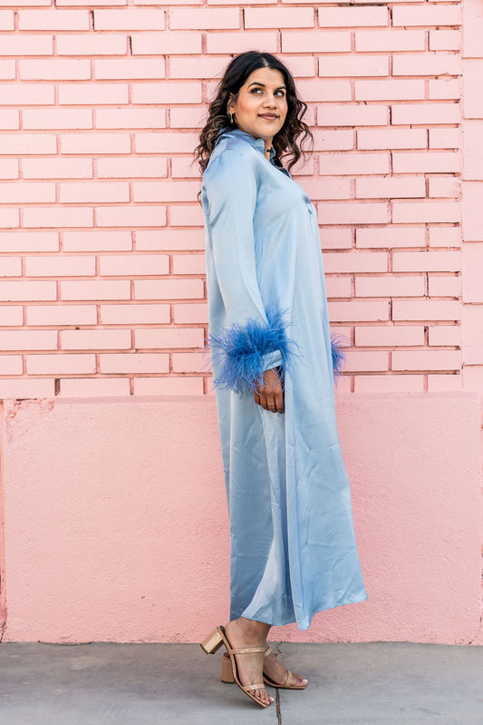 Sleeper Blue Feather Dress