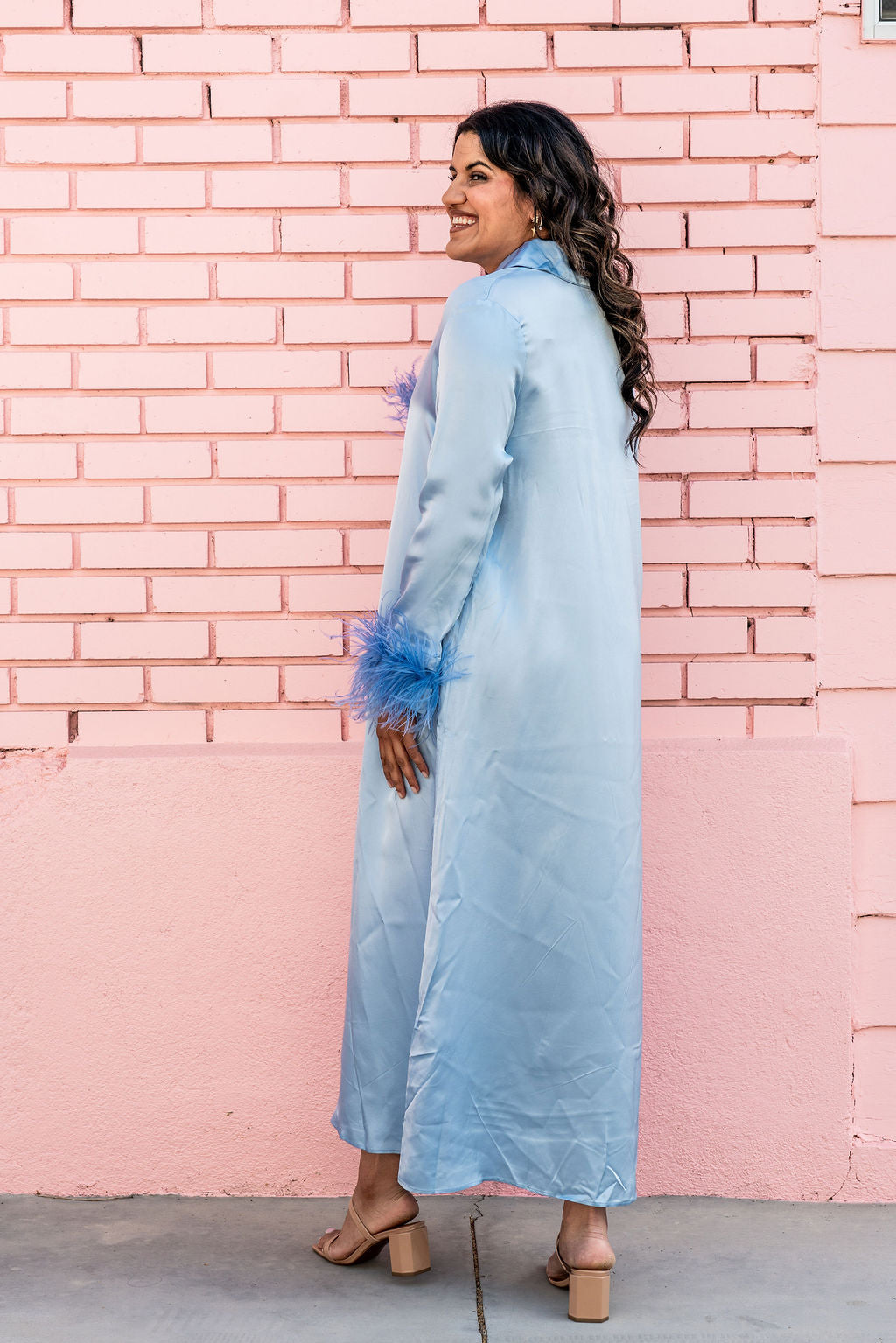 Sleeper Blue Feather Dress