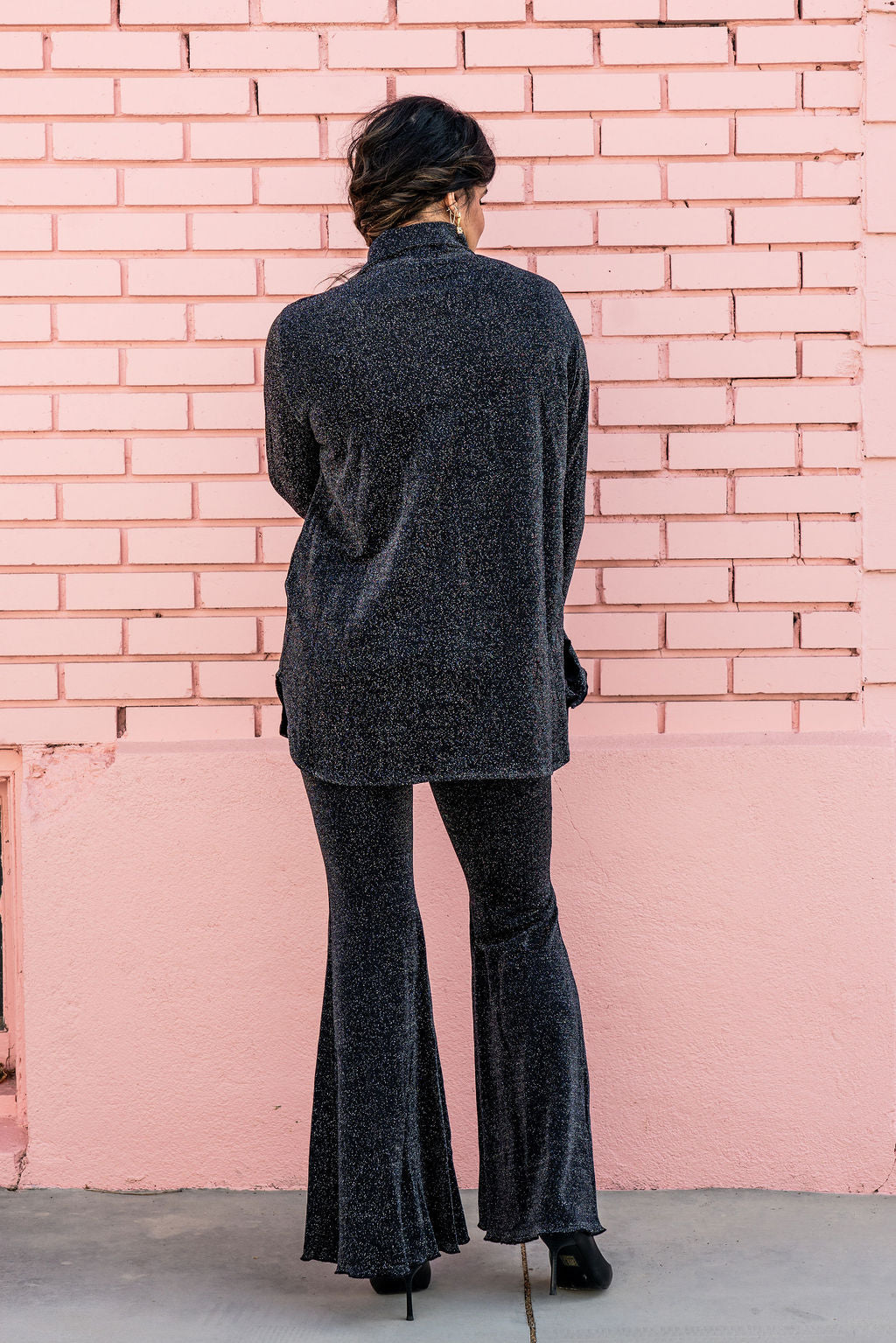 Sleeper Black Lurex Shimmer Set