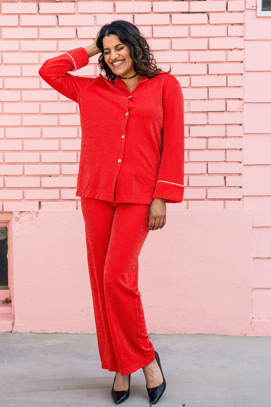 Sleeper Red Lurex Set