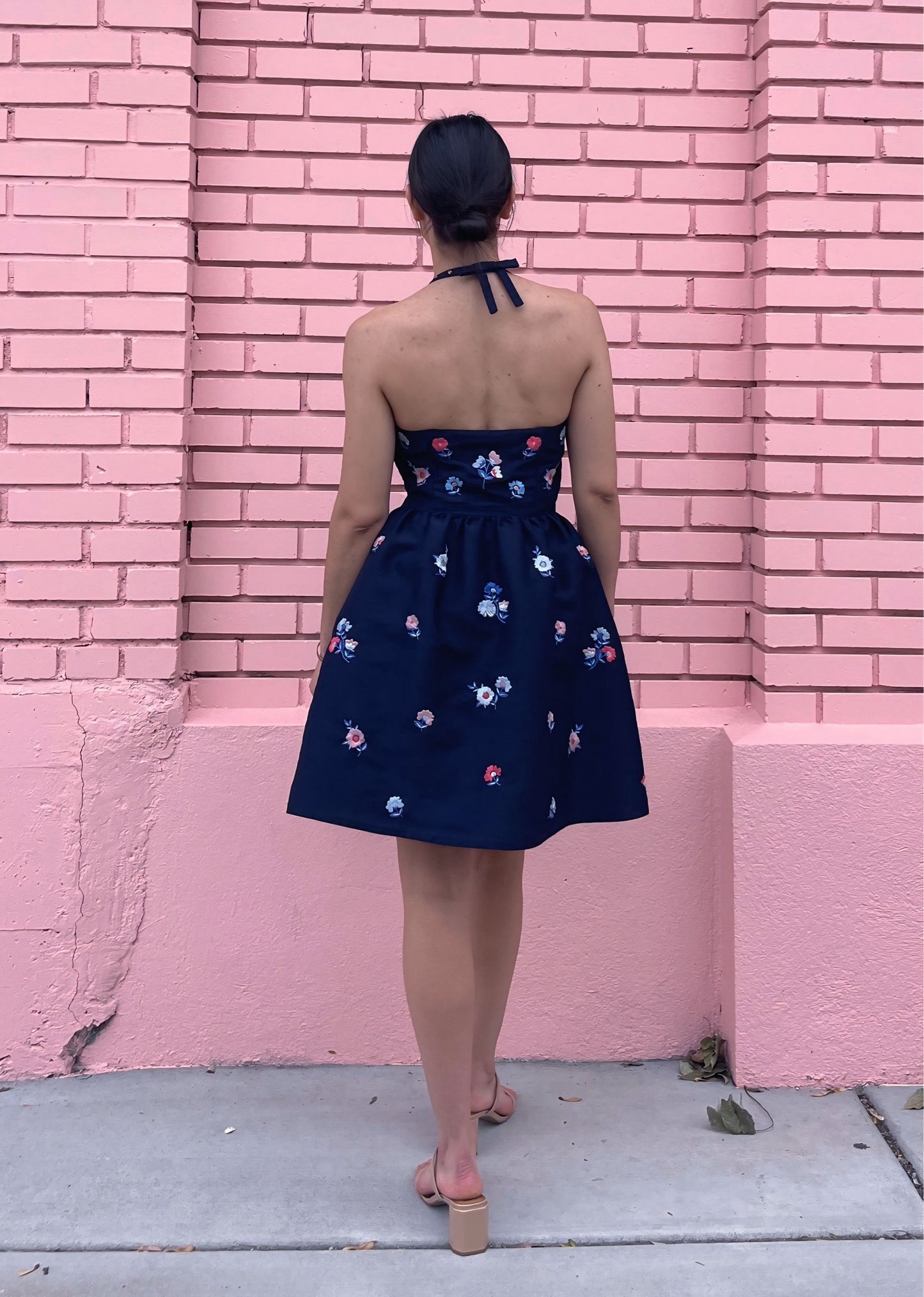 Kate Spade Blue Floral Fit and Flare Dress