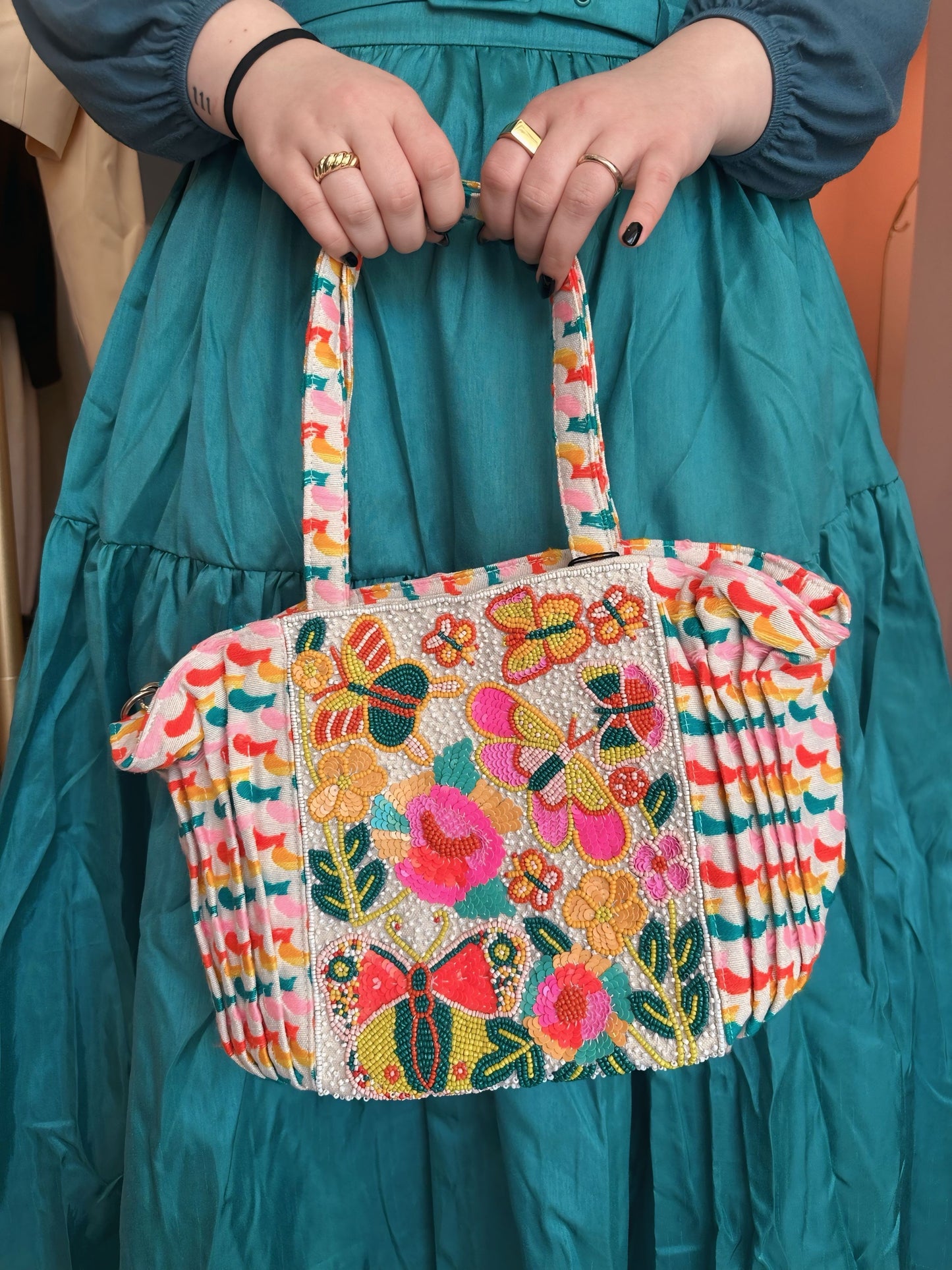 Beaded Butterfly Bag