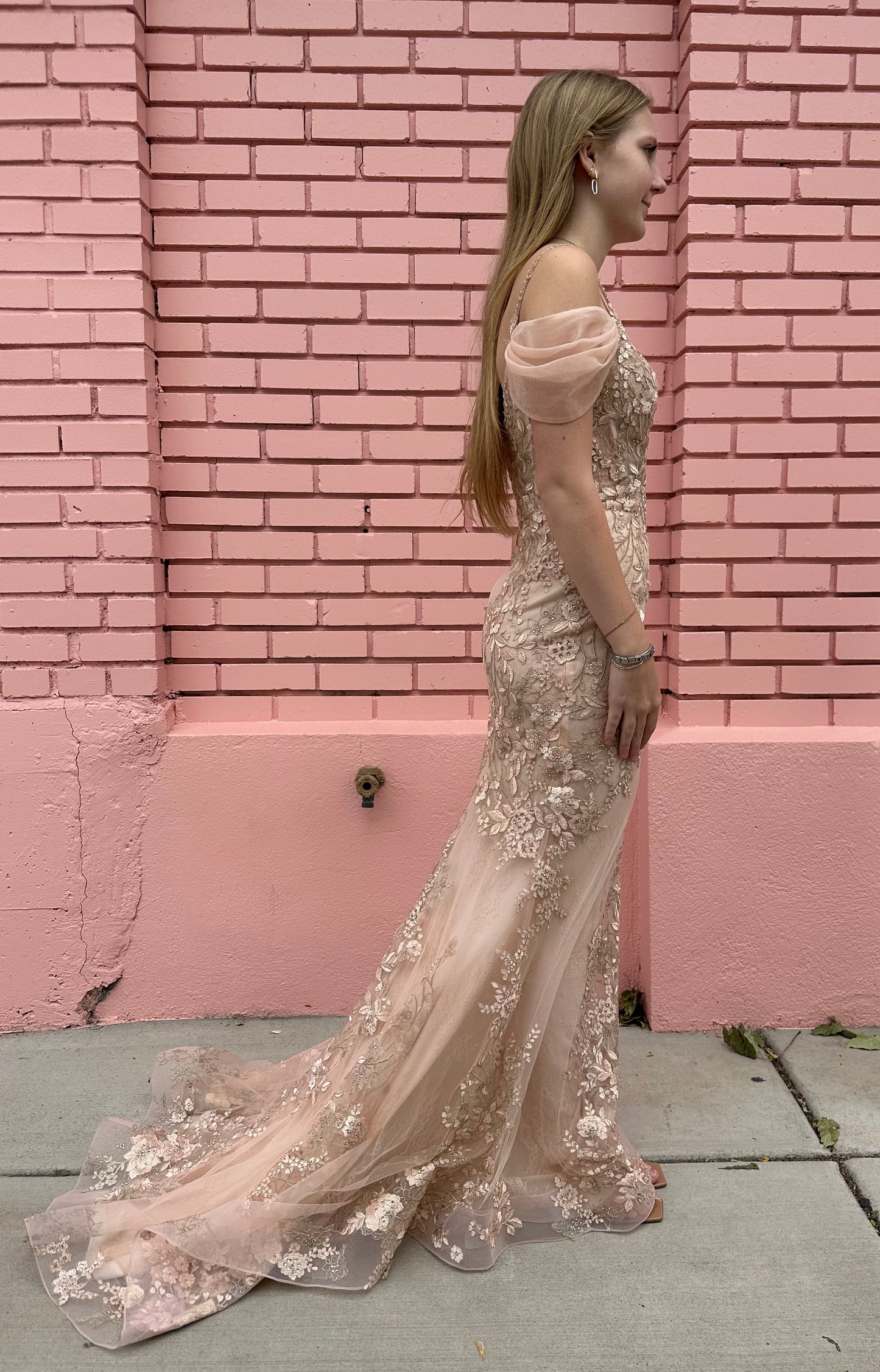 Mac Duggal Blush Pink Mermaid Gown