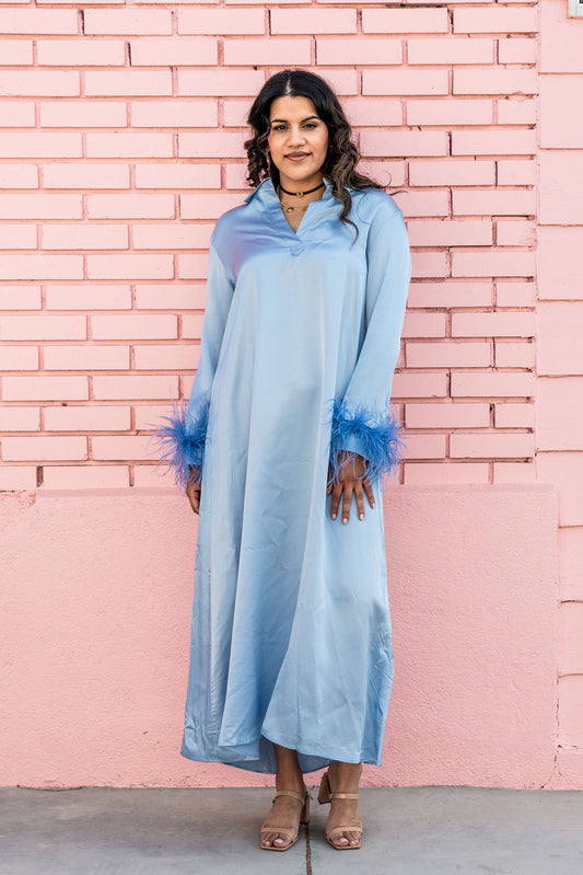 Sleeper Blue Feather Dress