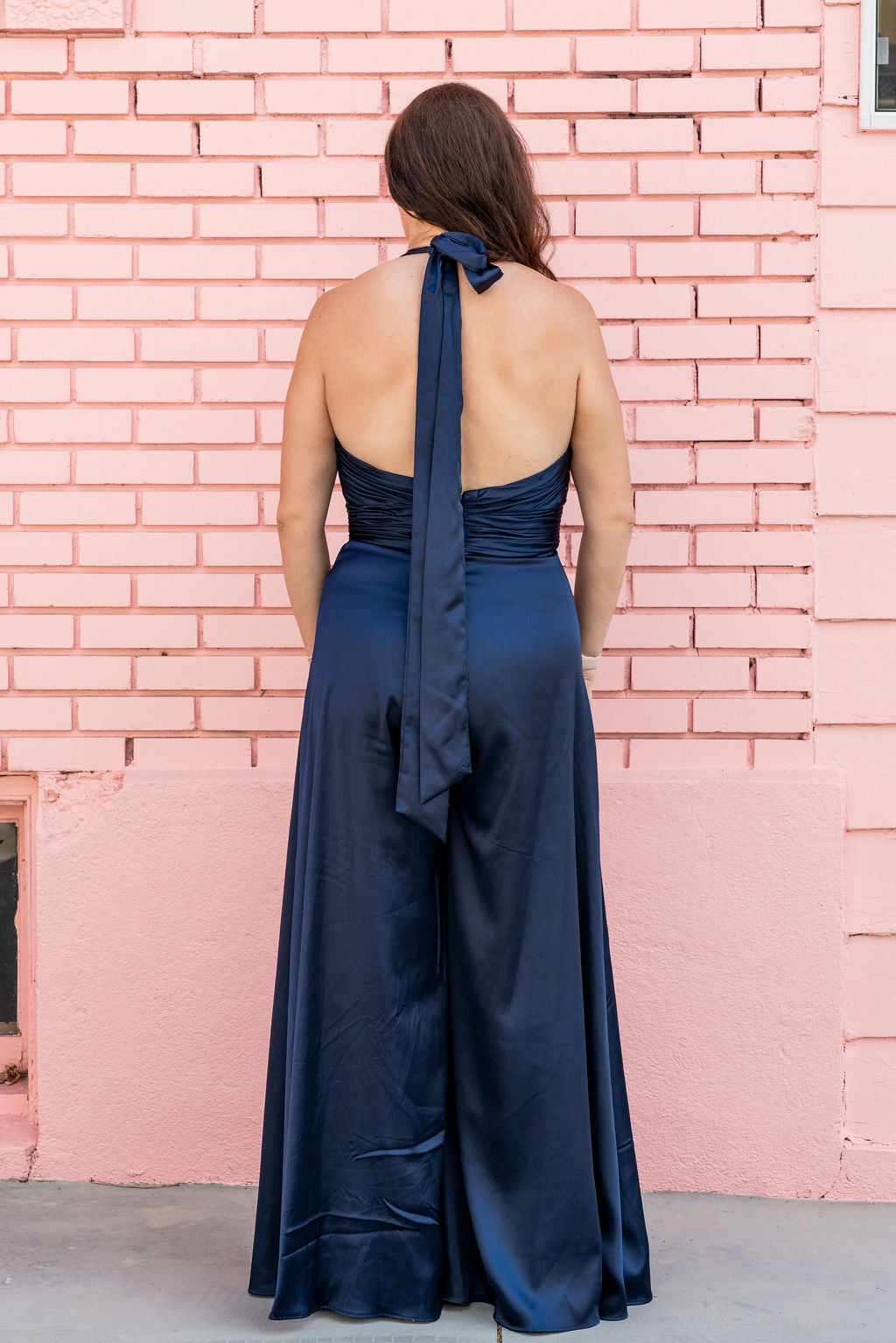 Mac Duggal Navy Jumpsuit
