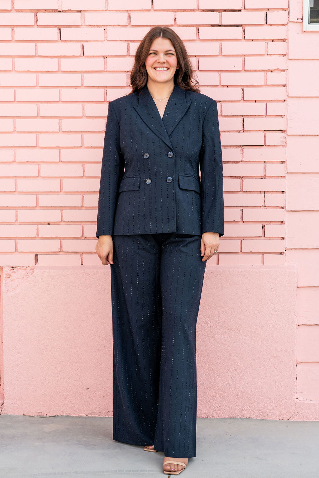 Mac Duggal Navy Blue Gem Blazer