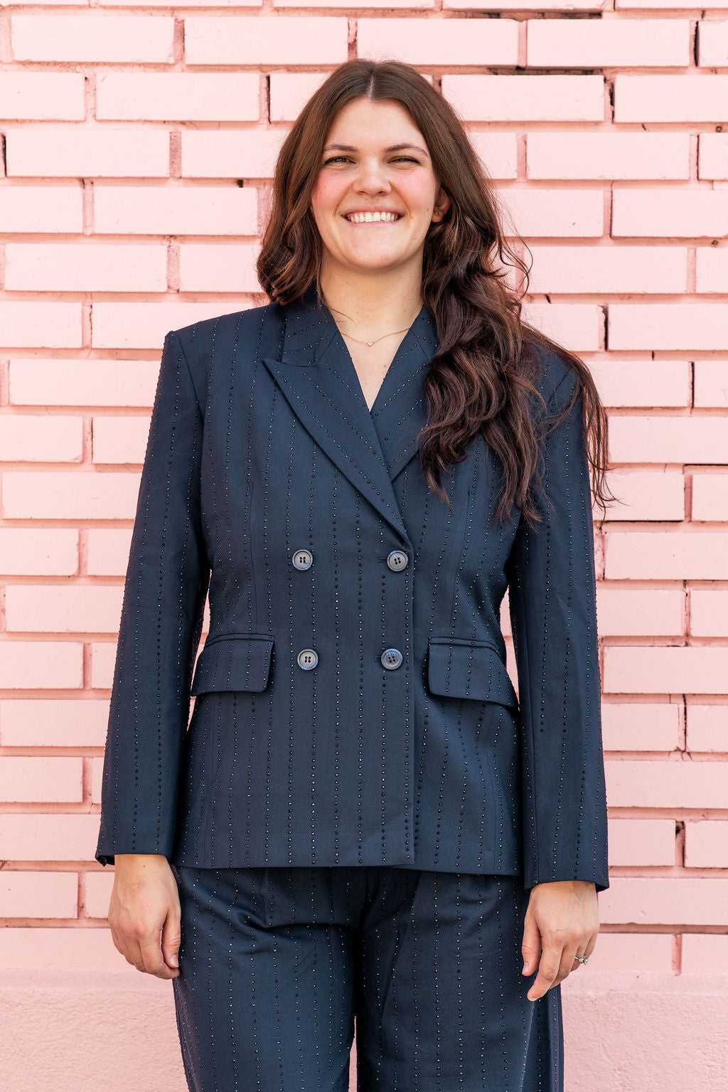 Mac Duggal Navy Blue Gem Blazer