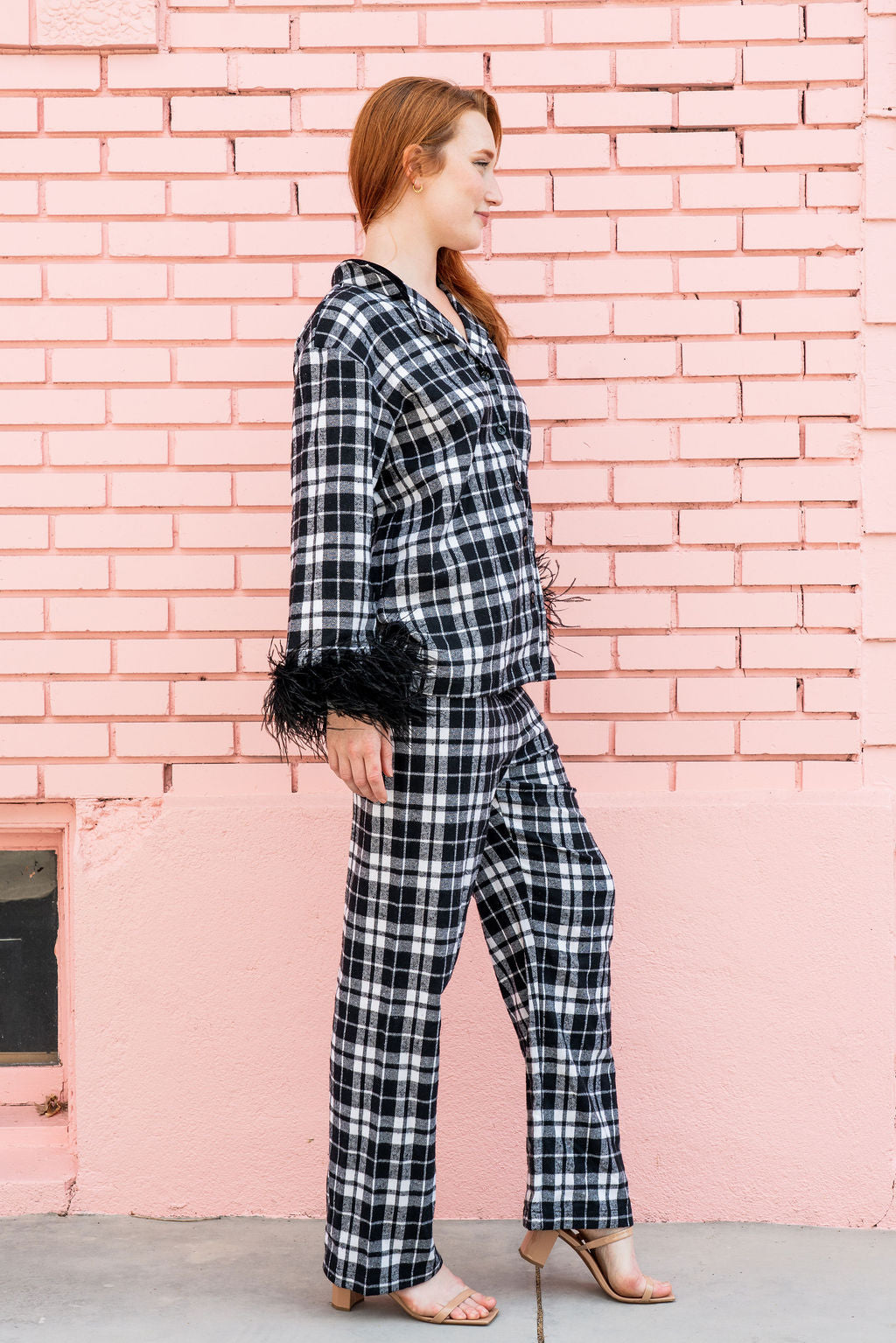 Sleeper Plaid Feather Set