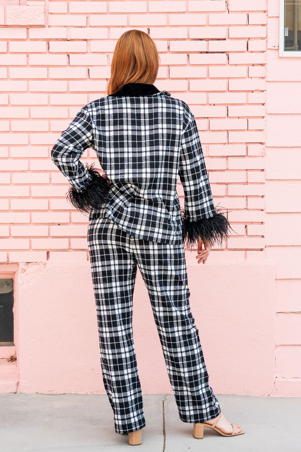 Sleeper Plaid Feather Set